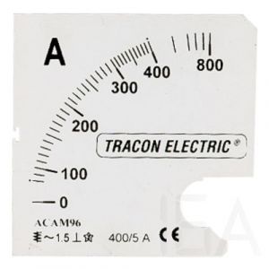 Tracon  Skálalap ACAM72-5 alapműszerhez, SCALE-AC72-15/5A Táblaműszer skálalap 0