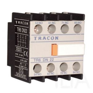 Tracon  Homlokoldali segédérintkező TR1D/F és TR1E kontaktorokhoz, TR6DN31 Tracon segédérintkező 0