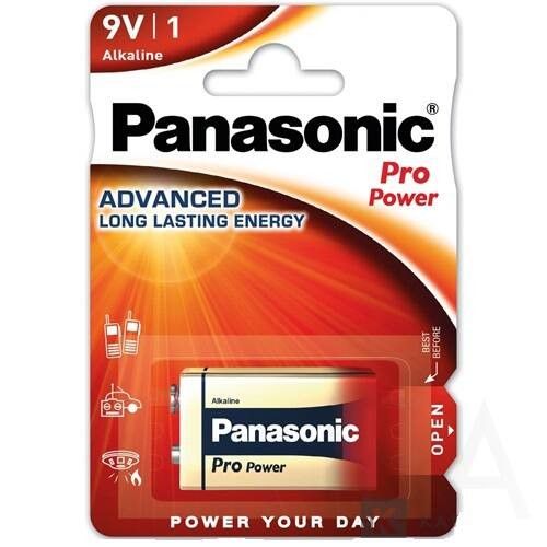 Panasonic  Pro Power 6LR61PPG/1BP 9V blokk szupertartós alkáli elem Elem 0