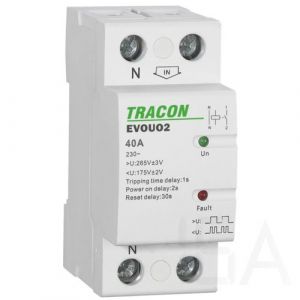 Tracon  Aut. visszakapcsoló fesz. növekedési/csökkenési relé, EVOUO2 Feszültségfigyelő relé 0