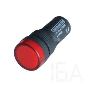 Tracon  LED-es jelzőlámpa, piros, LJL16-RC Jelzőlámpa