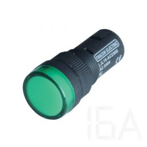 Tracon  LED-es jelzőlámpa, zöld, LJL16-GF Jelzőlámpa