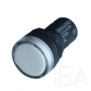 Tracon  LED-es jelzőlámpa, fehér, LJL22-ACDC24W Jelzőlámpa