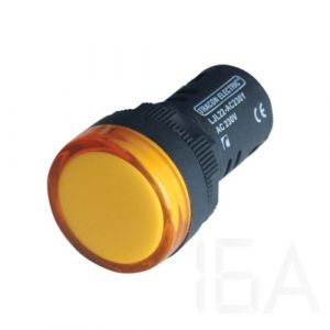 Tracon  LED-es jelzőlámpa, sárga, LJL22-YD Jelzőlámpa