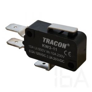 Tracon  Helyzetkapcsoló, mikro, rugószáras, KW3-11 Végálláskapcsoló 0