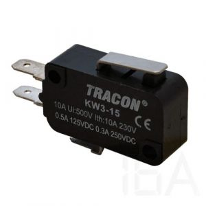 Tracon  Helyzetkapcsoló, mikro, rugószáras , KW3-15 Végálláskapcsoló 0