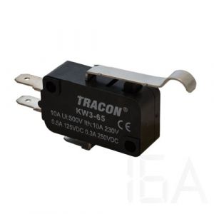 Tracon  Helyzetkapcsoló, mikro, íves-rugószár , KW3-65 Végálláskapcsoló 0