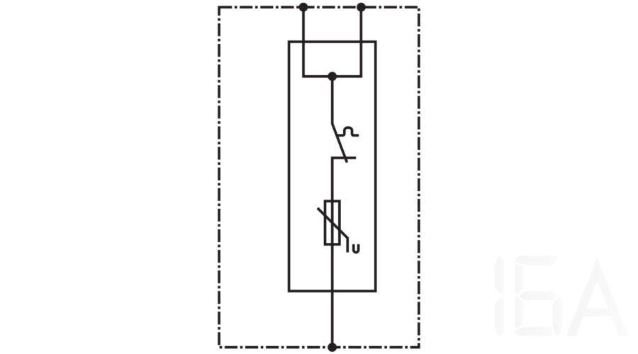 Tracon  túlfeszültség levezető, T1+T2 AC típusú, egybeépített, ESPD1+2-50-1P Túlfeszültség levezető 4
