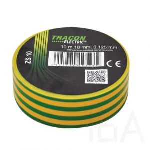 Tracon   ZS10 Szigetelőszalag, zöld/sárga Szigetelőszalag és tömítőanyag 0