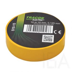 Tracon   S10-15 Szigetelőszalag, sárga Szigetelőszalag és tömítőanyag