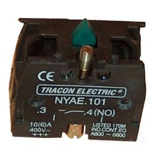 Tracon  Érintkező-egység fémalapra szerelt nyomógombokhoz, NYAE101 Működtető- és jelzőkészülék kiegészítő 0