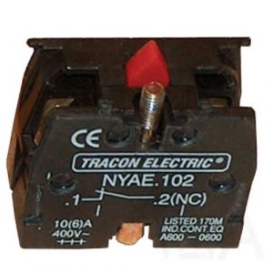 Tracon  Érintkező-egység fémalapra szerelt nyomógombokhoz, NYAE102 Működtető- és jelzőkészülék kiegészítő 0