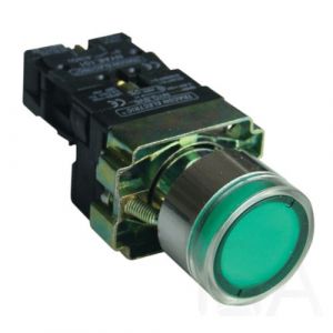 Tracon  Világító nyomógomb, fémalap, zöld, glim, izzó nélkül, NYGBW33Z Világító nyomógomb (Ba9s) 0