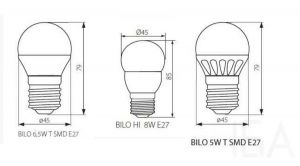 Kanlux BILO 5W T SMD E27-WW 420lm meleg fényű led izzó, 23043 E27 LED izzó 2