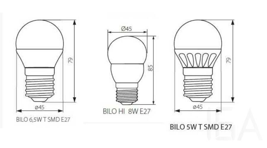 Kanlux BILO 6,5W T SMD E27-WW 600lm meleg fényű led izzó, 23420 E27 LED izzó 2