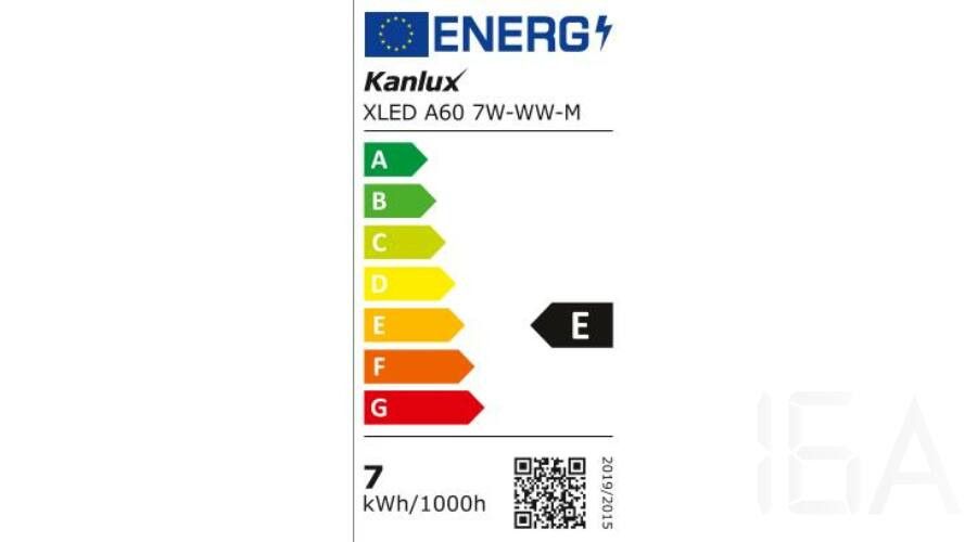 Kanlux XLED A60 E27 7W meleg fényű filament LED izzó, 29609 E27 LED izzó 1
