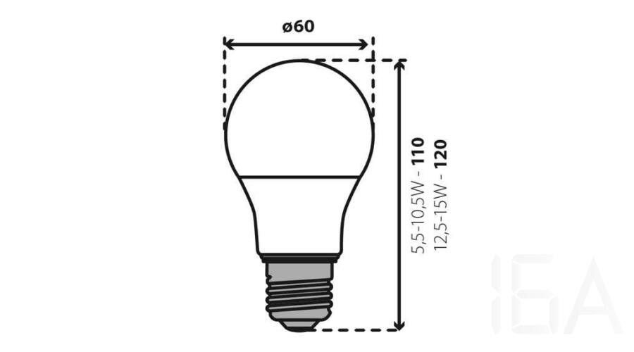 Kanlux IQ-LED A60 10,5W-NW 1080lm természetes fényű E27 normál led izzó, 27277 E27 LED izzó 2