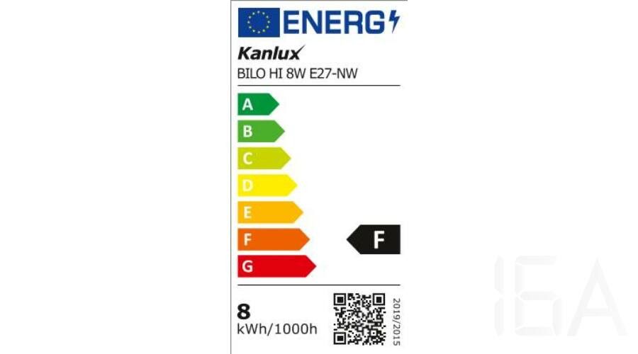 Kanlux BILO HI 8W E27-NW fehérfényű LED izzó 800lm, 26765 E27 LED izzó 1