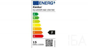 Kanlux IQ-LEDDIM A60 15W-NW 1580lm természetes fényű E27 normál dimmerelhető led izzó, 27292 E27 LED izzó 1
