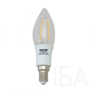 Tracon  COGC372W COG LED gyertya fényforrás, átlátszó 2W E14 LED izzó 0