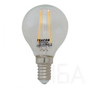 Tracon  COGP452W COG LED gömb fényforrás, átlátszó 2W E14 LED izzó 0