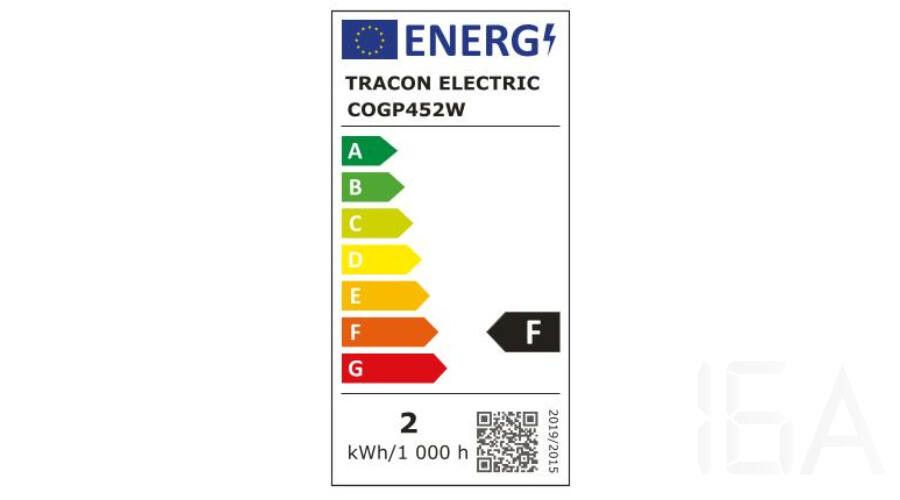 Tracon  COGP452W COG LED gömb fényforrás, átlátszó 2W E14 LED izzó 1