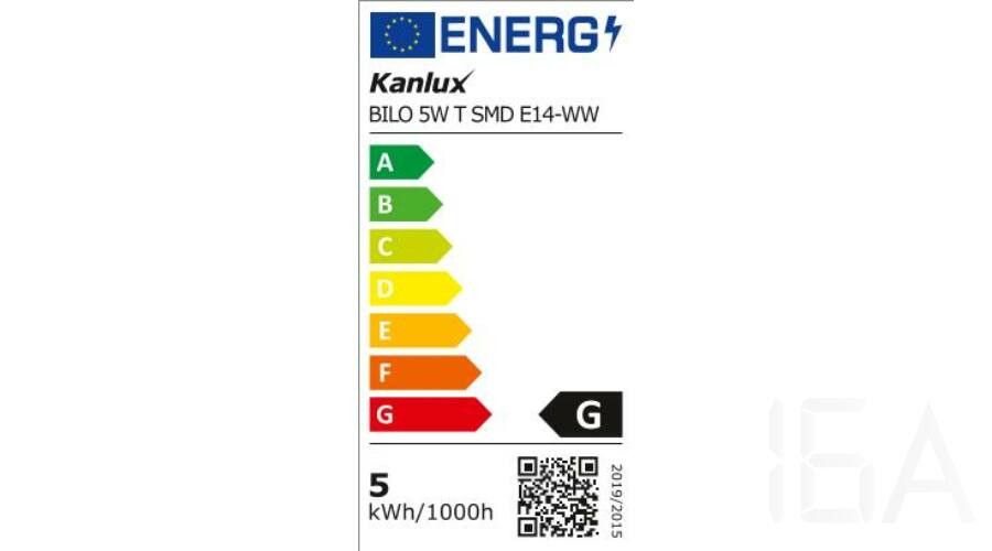 Kanlux BILO 5W T SMD E14-WW 420lm meleg fényű led izzó, 23042 E14 LED izzó 1