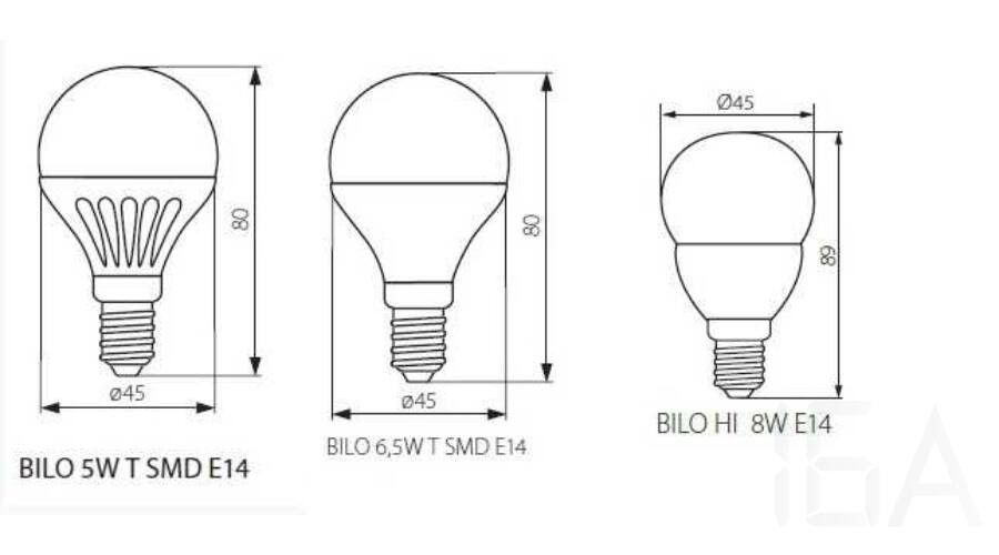 Kanlux BILO 5W T SMD E14-WW 420lm meleg fényű led izzó, 23042 E14 LED izzó 2