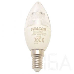 Tracon  LGYD6NWO Fényerő-szabályozható gyertya burájú LED fényforrás 6W E14 LED izzó 0