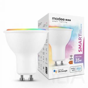 Modee Okos LED lámpa RGB (Tuya Wi-Fi) tükrös PAR16 4,7W- GU10 400lm DIM 220-240V LED Smart Spot GU10 LED izzó 0