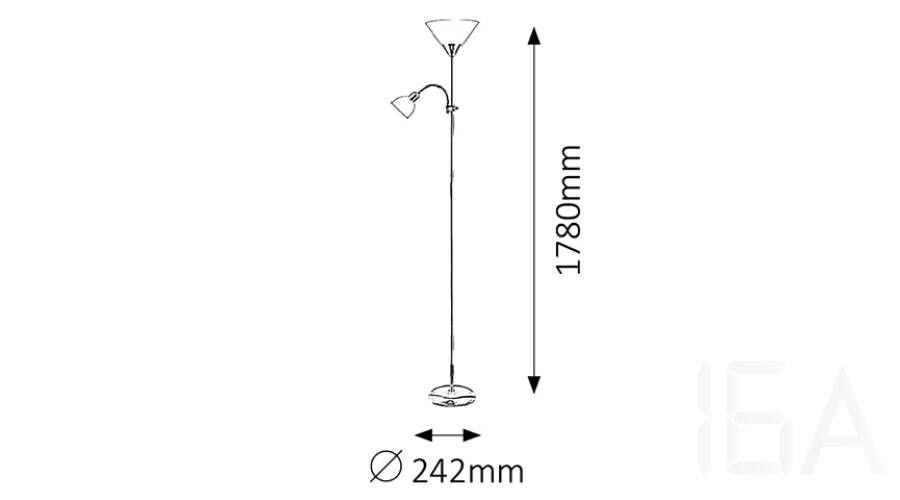 Rábalux  4061 Action állólámpa, olvasókarral, H180cm Állólámpa 2