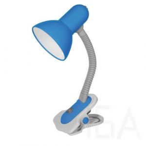 Kanlux SUZI HR-60-BL E27-es 60W gégecsöves csíptetős asztali lámpa, kék Asztali lámpa