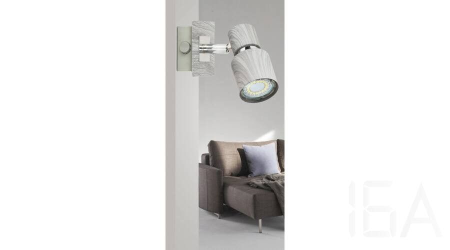 Rábalux  6125 Merkur, 1-es, divatos szürketölgy mintás szpot lámpa kapcsolóval Fali lámpa 3
