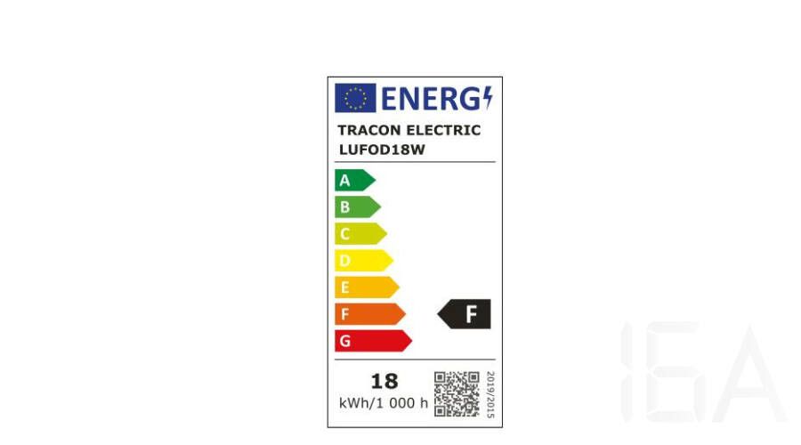 Tracon  Fényerő-szabályozható LED fali lámpatest, 3 színhőmérséklet, LUFOD18W Fürdőszoba lámpa 1