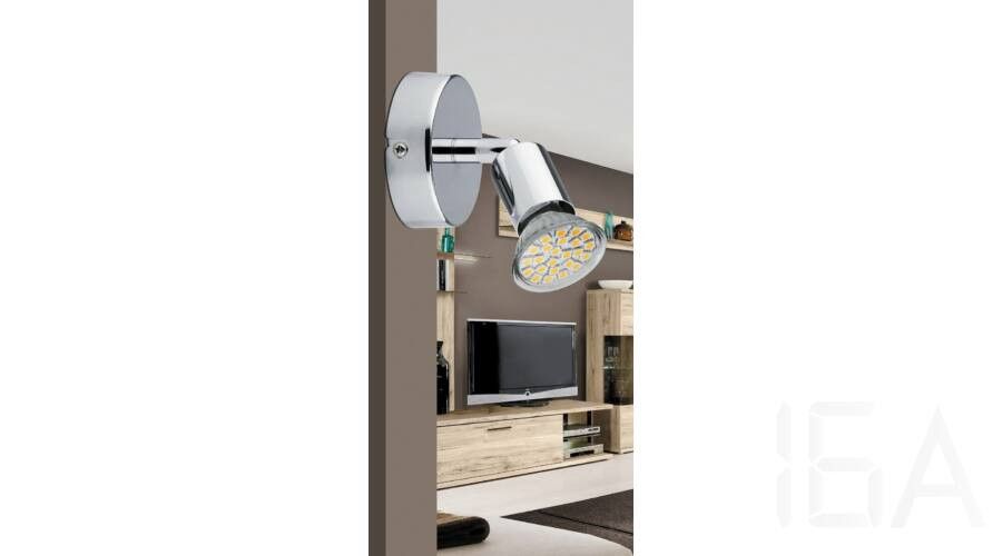 Rábalux  6986 Norton LED, 1-es szpot lámpa GU10/3W LED króm Hálószoba lámpa 2