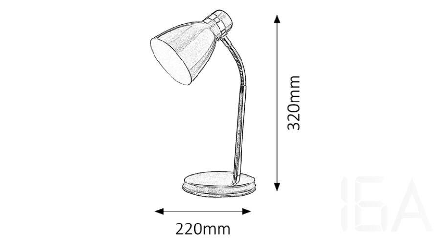 Rábalux  4207 Patric íróasztali lámpa, H32cm Hálószoba lámpa 2