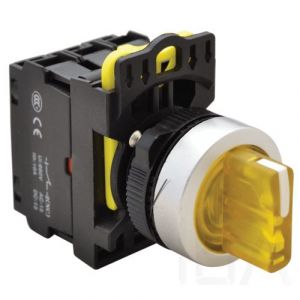 Tracon  Világítókaros kapcsoló, sárga, LED, háromállású, NYK3-SL31Y Világító választókapcsoló 0