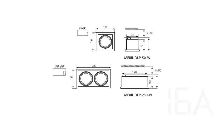 Kanlux MERIL DLP-250-W fehér szpot lámpa, 26481 Süllyesztett billenő spot lámpa 1