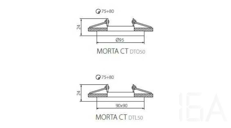 Kanlux MORTA CT-DTL50-SR ezüst dekorációs keret, 26718 Dekorációs keret 1