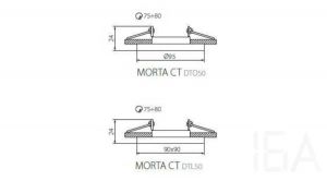 Kanlux MORTA CT-DTL50-SR ezüst dekorációs keret, 26718 Dekorációs keret 1