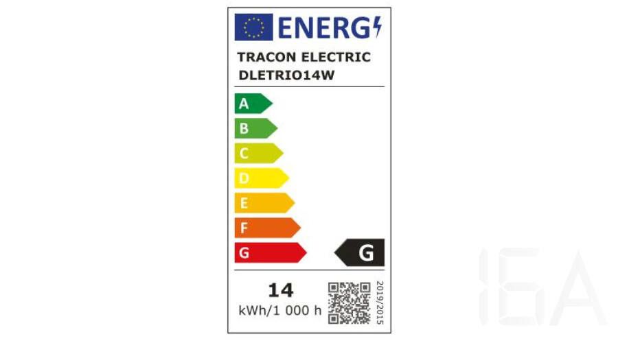 Tracon  LED mélysugárzó változtatható színhőmérséklettel, DLETRIO14W Változtatható színhőmérsékletű lámpa 1