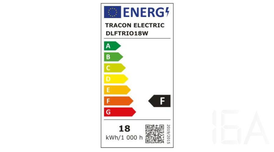 Tracon  Kerek LED fali világítótest állítható színhőmérséklettel, DLFTRIO18W Változtatható színhőmérsékletű lámpa 1