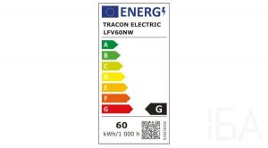 Tracon  LFV60NW Védett fali LED lámpatest, porszórt, szürke Garázs, pince világítás 1