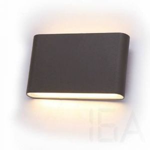 Delux  Kata flat kültéri falra szerelhető lámpatest, fekete, LED 2x3W, 4000K, IP54, DEL1552 Kültéri fali lámpa 0