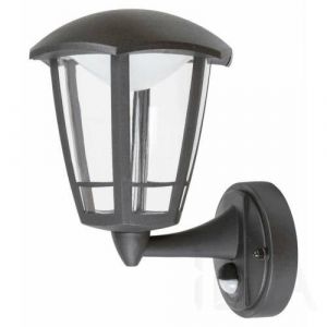 Rábalux  7849 Sorrento kültéri fali lámpa, mozgásérzékelős, matt fekete, LED Kültéri fali lámpa 0
