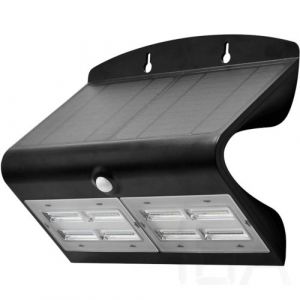 Tracon  Napelemes LED fali világítótest mozgásérzékelővel, fekete, LSLBB7W Kültéri mozgásérzékelős lámpa 0