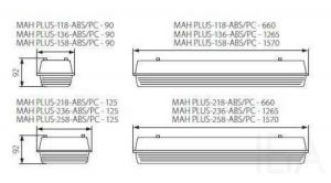 Kanlux MAH PLUS-236-ABS/PC T8 fénycsöves lámpatest, 18521 Fénycsöves lámpatest 1